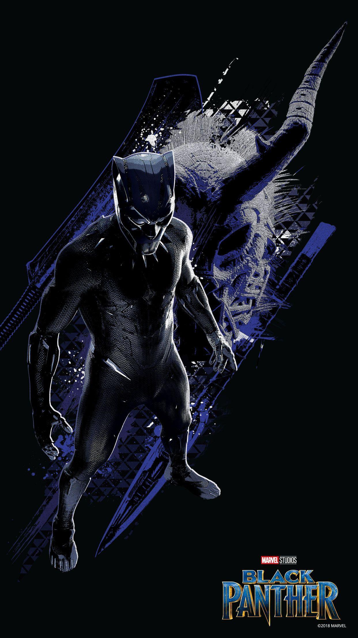 1242x2209 Chadwick Boseman Black Panther Phone Wallpaper