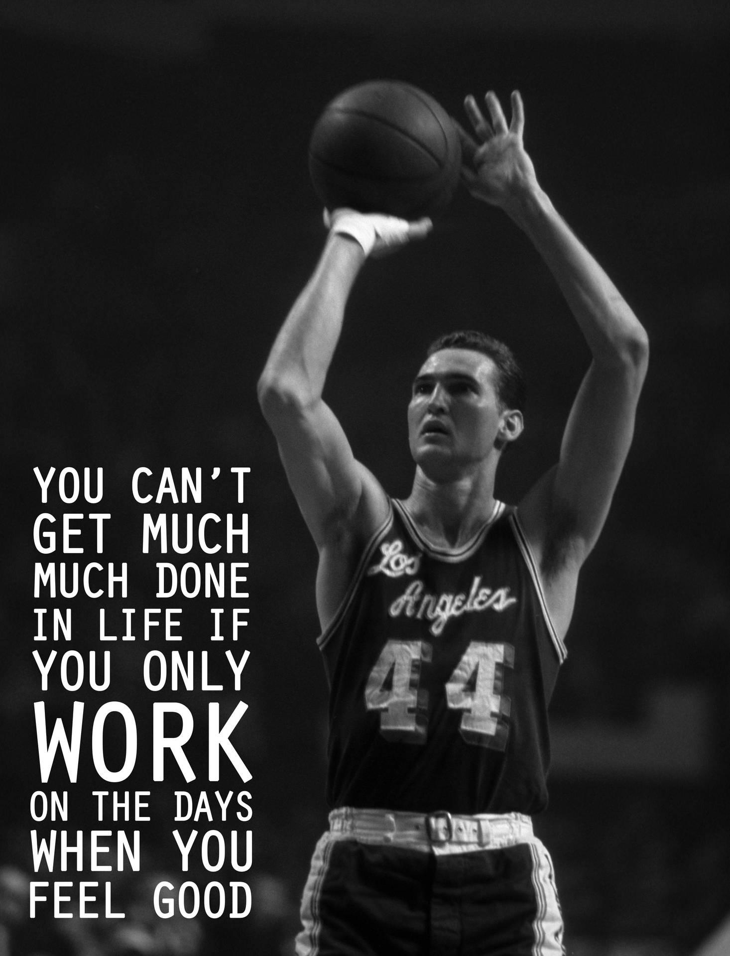 1466x1920 Download Jerry West Mr. Clutch Basketball Sports Quote Wallpaper