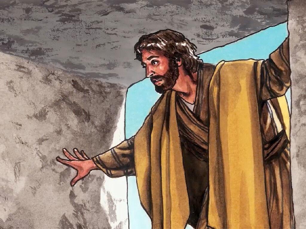 1024x768 FreeBibleimage - The Resurrection Of Jesus - Mary Magdalene And Mary Go To The Empty Tomb (Matthew 28:2 Mark 16:1 Luke 24:9 John 20:3 10 )
