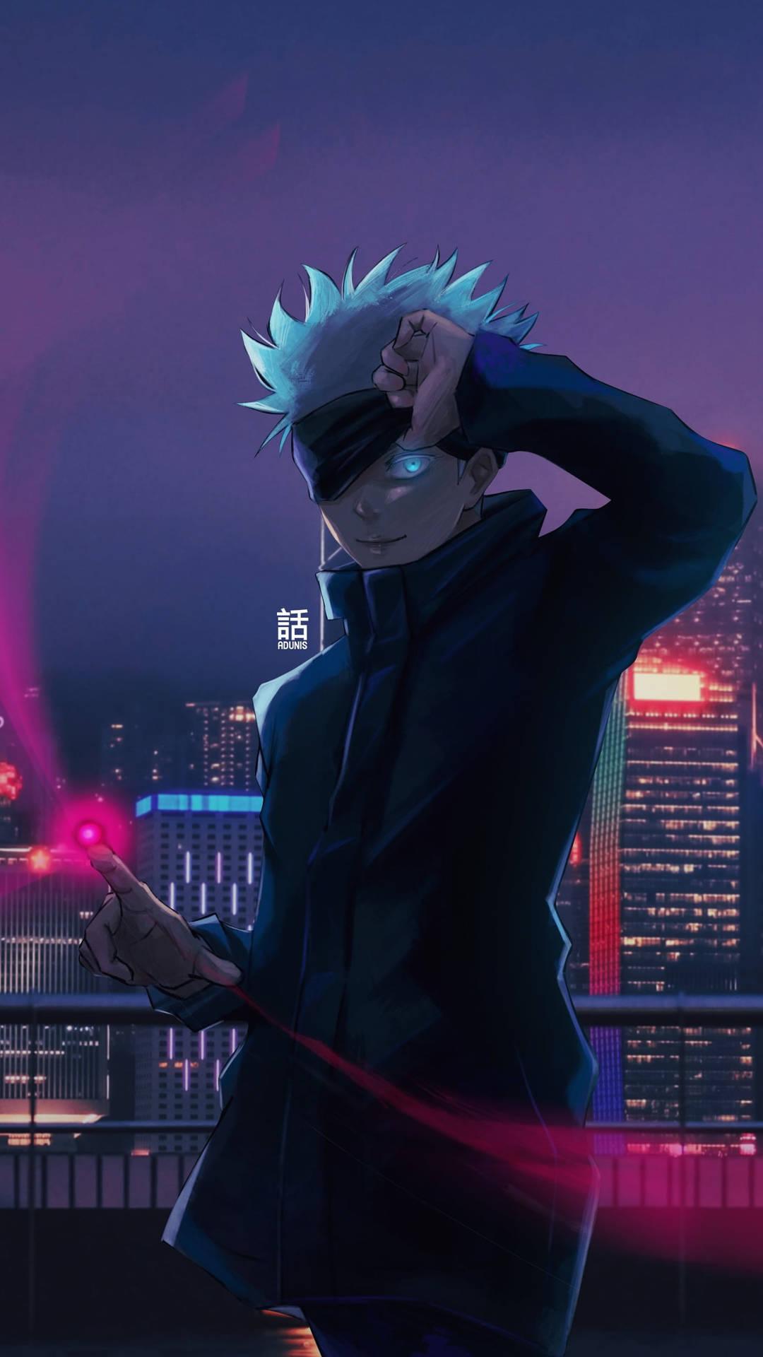 1080x1920 Download Jujutsu Kaisen Gojo Blue Eyes Wallpaper