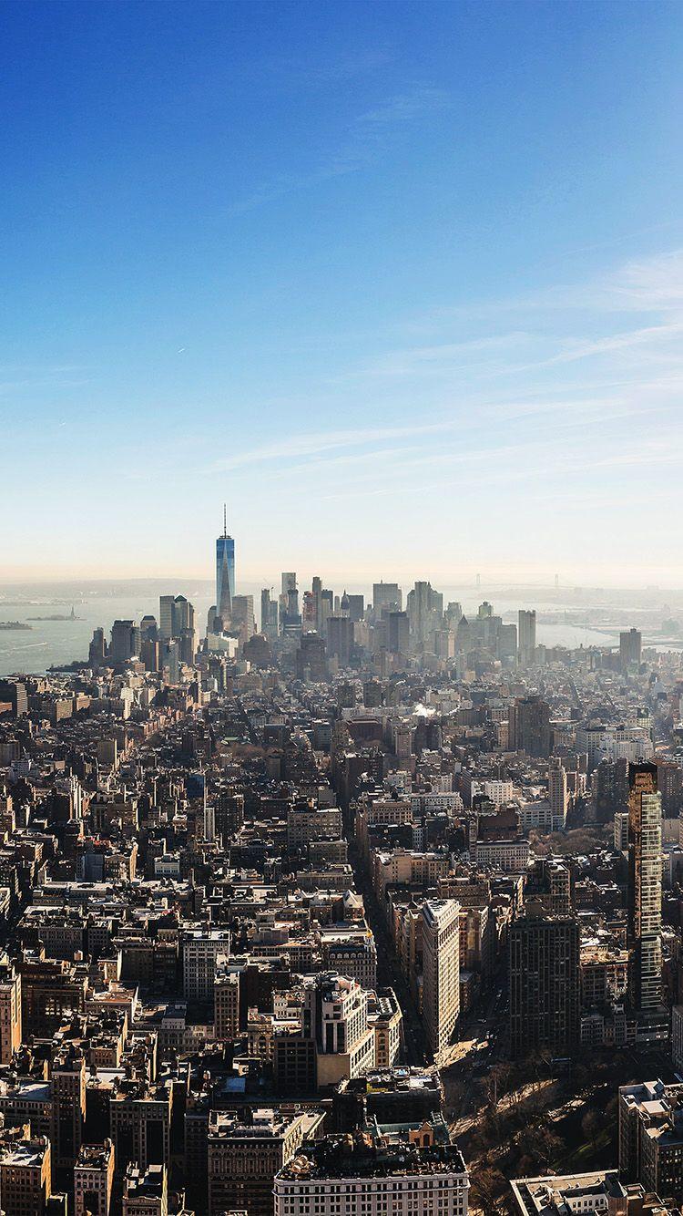 750x1334 iPhone 8 wallpaper. city view newyork fly