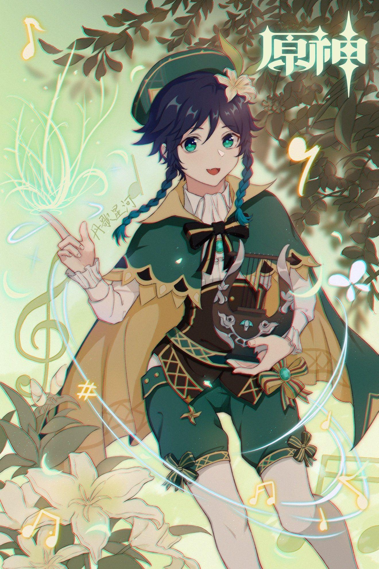 1320x1980 Venti Genshin Impact Wallpaper