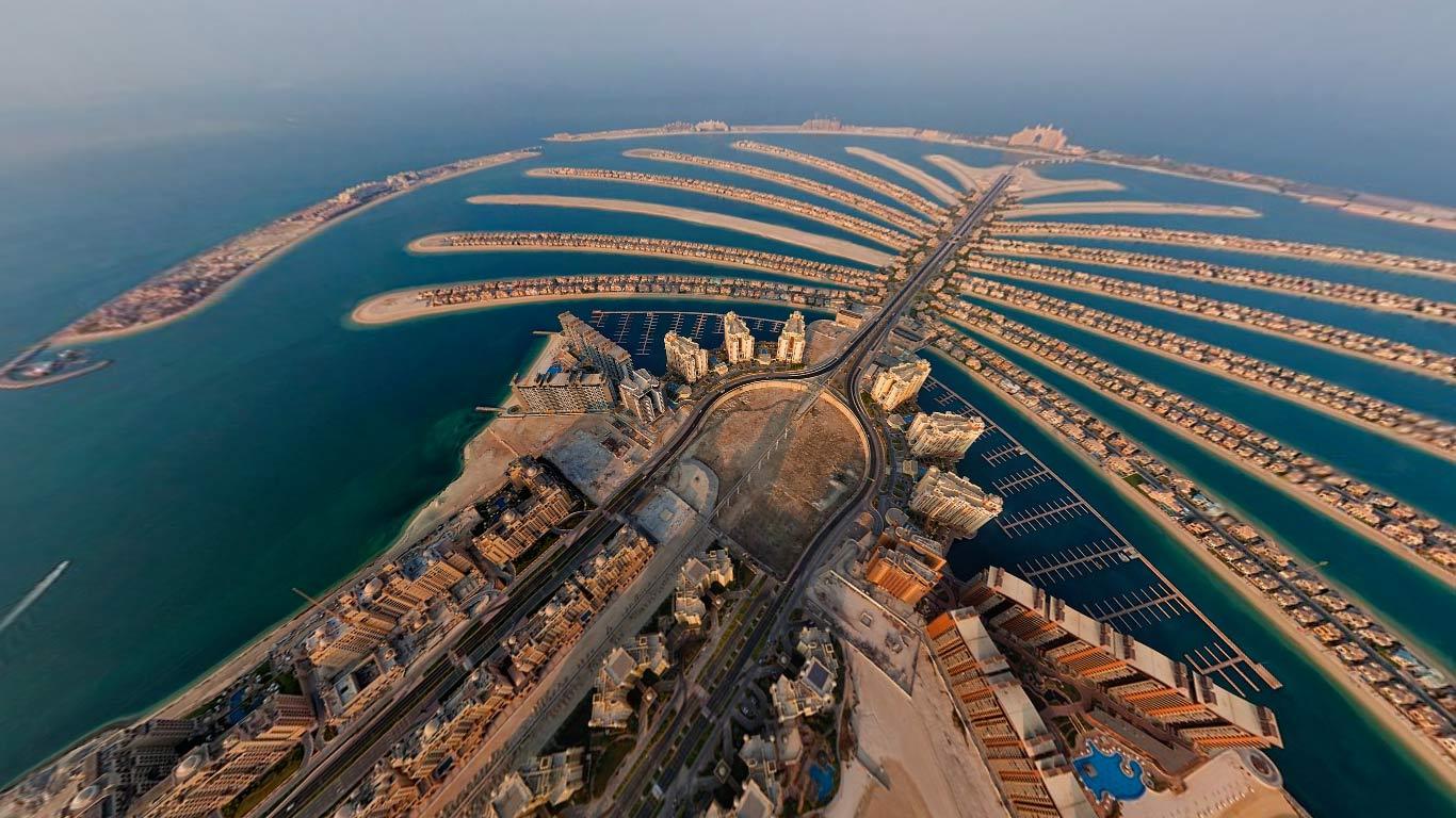 1366x768 Palm Jumeirah in Dubai, United Arab Emirates