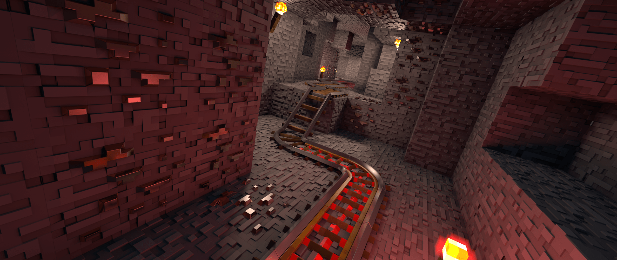 2560x1080 An Ultrawide wallpaper on Minecraft x 1080