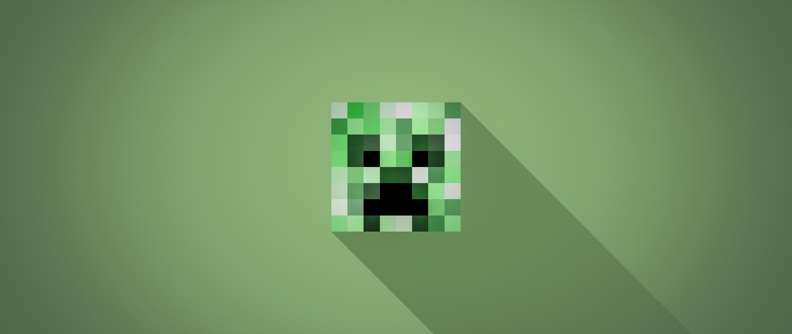 2560x1080 Minecraft Minimalist Creeper 2560x1080 Resolution Wallpaper, HD Minimalist 4K Wallpaper, Image, Photo and Background
