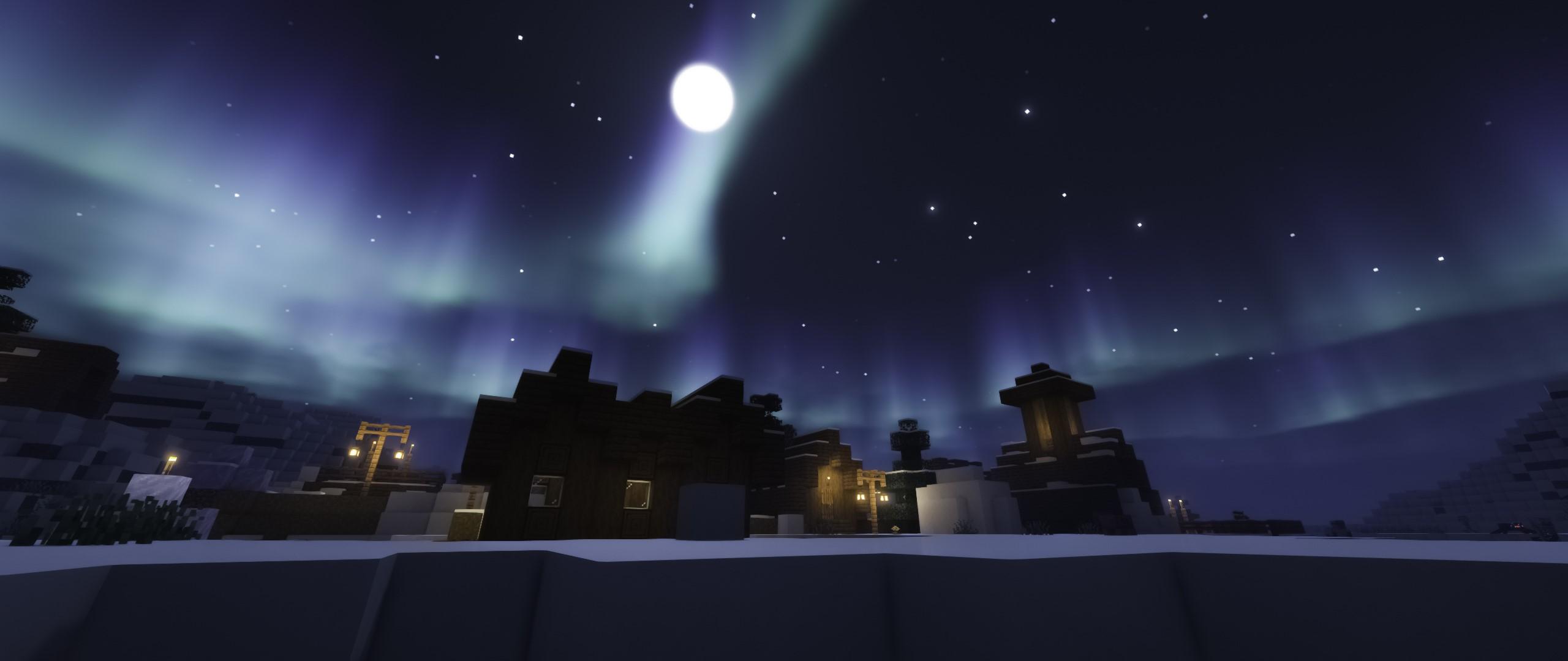 2560x1080 landscape, Minecraft, screen shot, video game art, video games, PC gaming Gallery HD Wallpaper