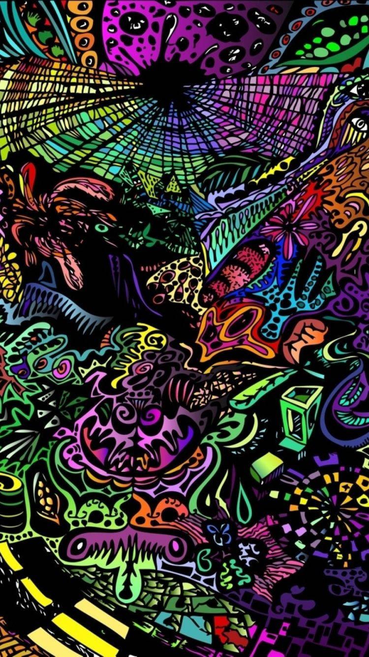 750x1334 Download Psychedelic Wallpaper