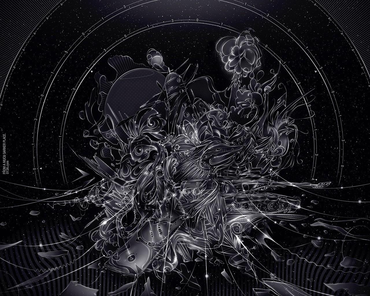 1280x1024 Dark Psychedelic Wallpaper
