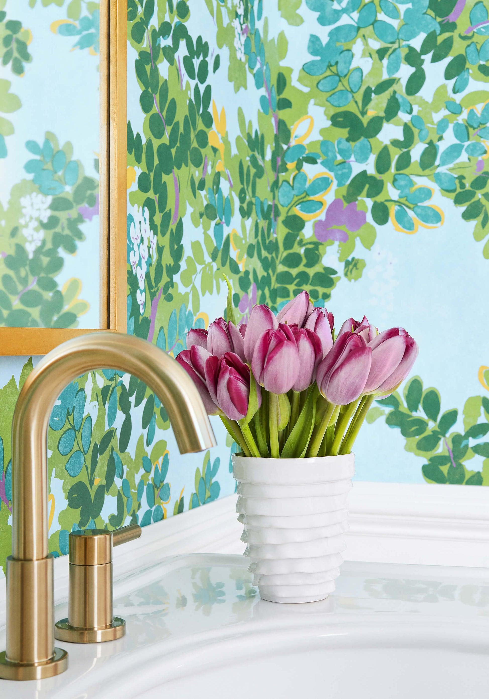 1946x2780 Thibaut Canopy Central Park Wallpaper Blue