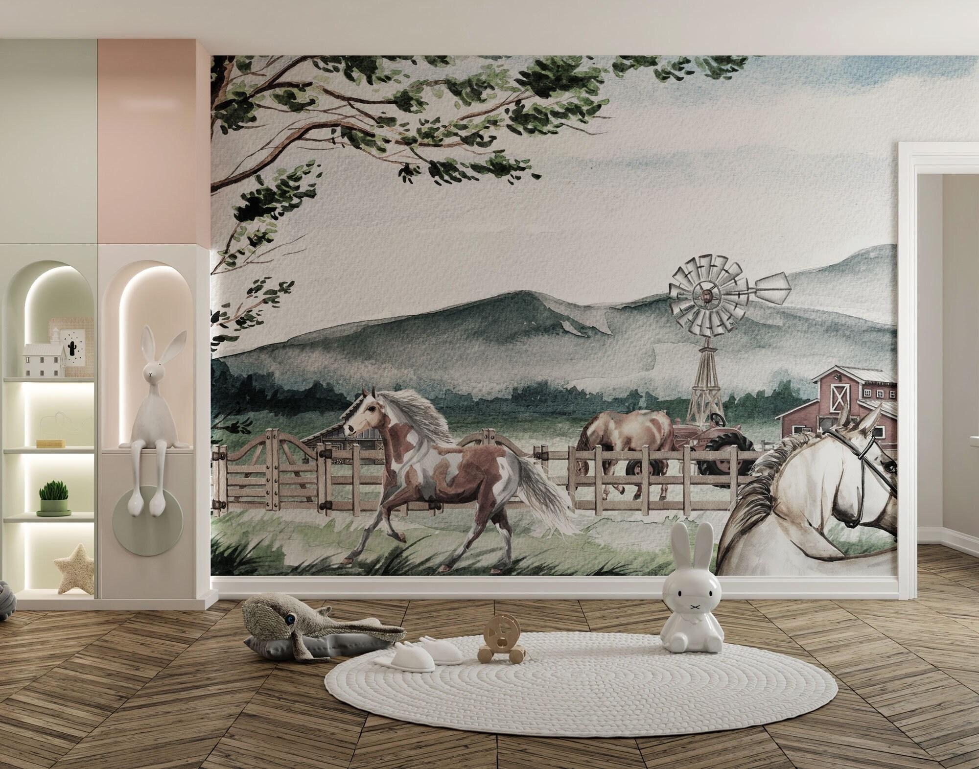 2000x1571 Horse Farm Mural Horses Wallpaper Farmville Wallpaper