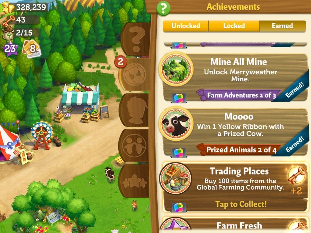 1024x768 FarmVille 2: Country Escape. UX Examples (Mobile Games)