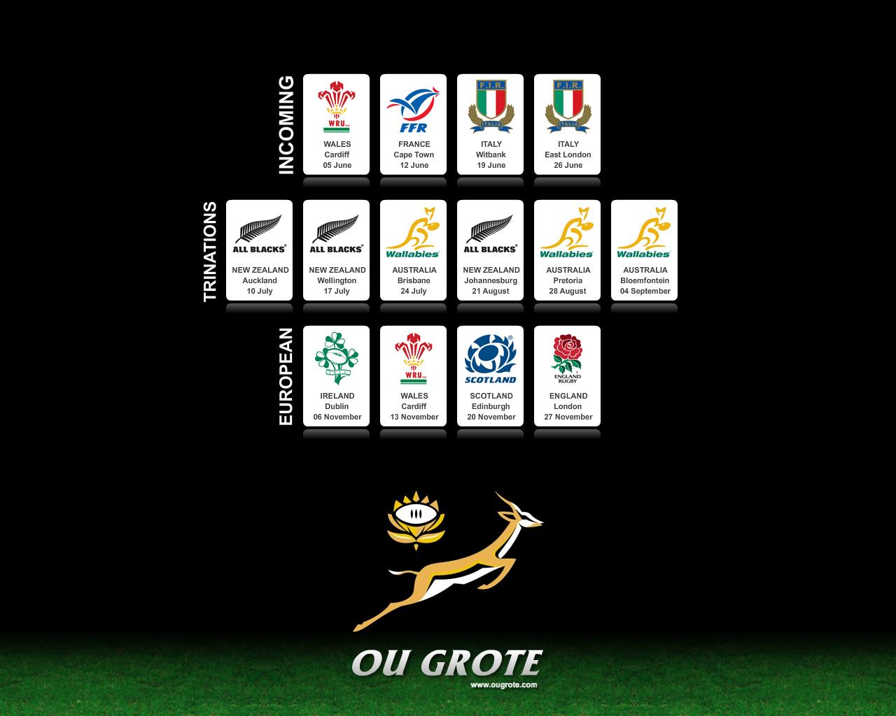 1280x1024 Springbok 2010 fixtures wallpaper