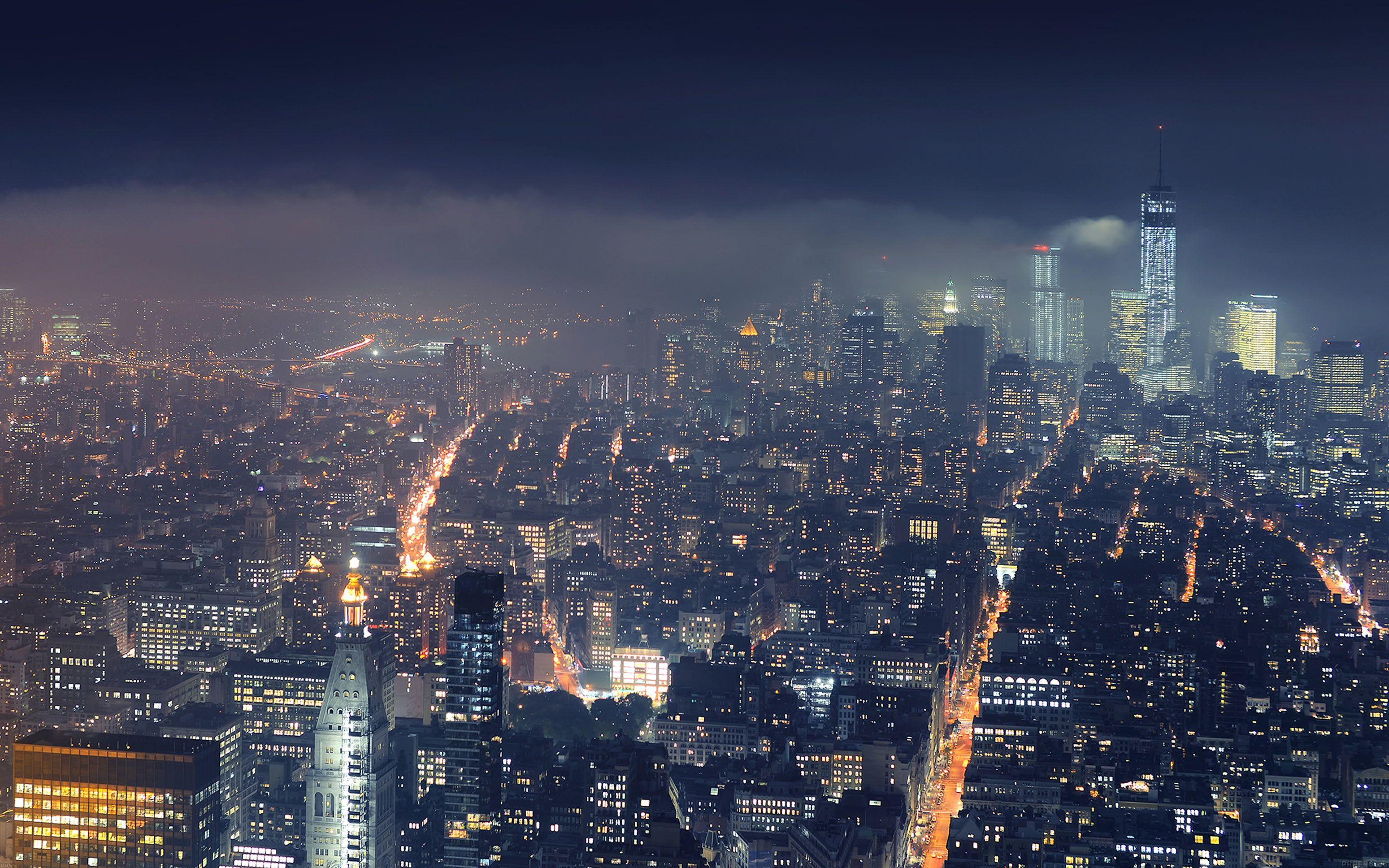 2880x1800 New York Night Computer Wallpaper