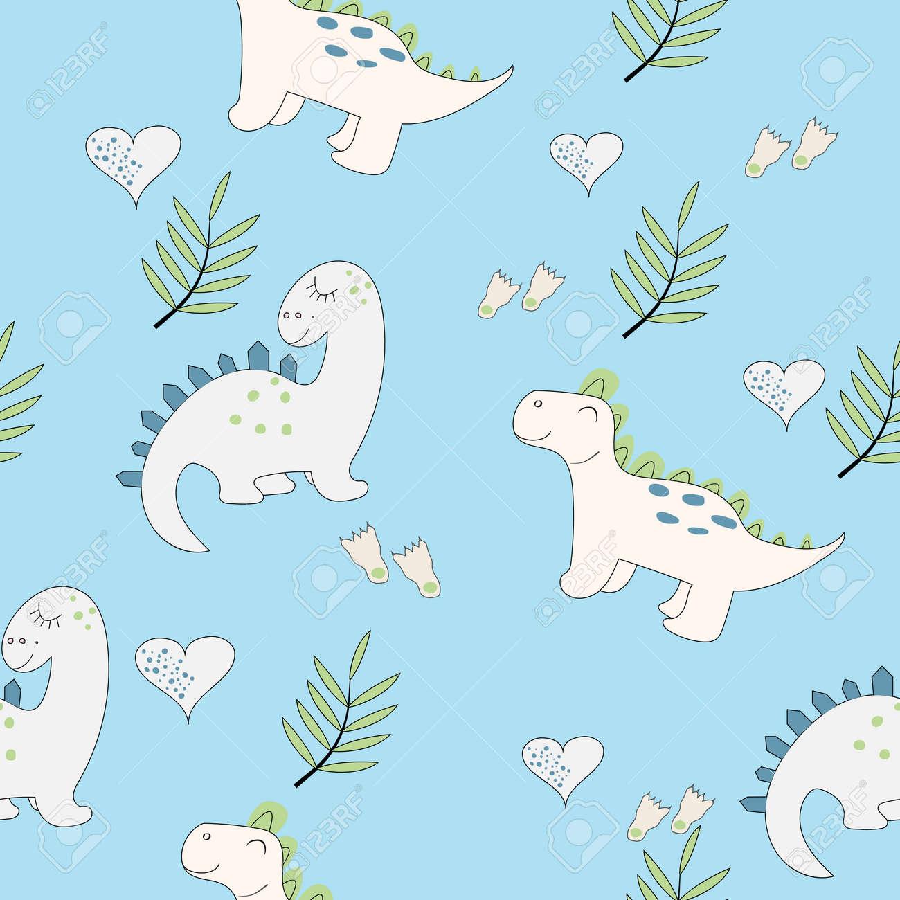 1300x1300 Free download Cute Baby Dinosaur Seamless Pattern On The Light Blue Background [1300x1300] for your Desktop, Mobile & Tablet. Explore Cute Baby Dinosaur Wallpaper. Cute Dinosaur Background, Cute Baby
