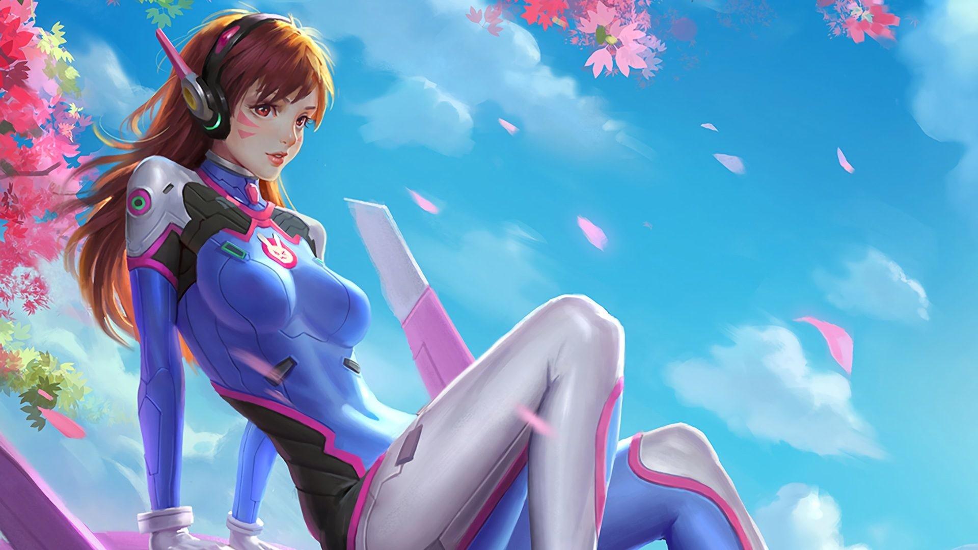 1920x1080 Overwatch Dva Game Girl Beauty #Beauty #Dva #Game #gamer #Games #