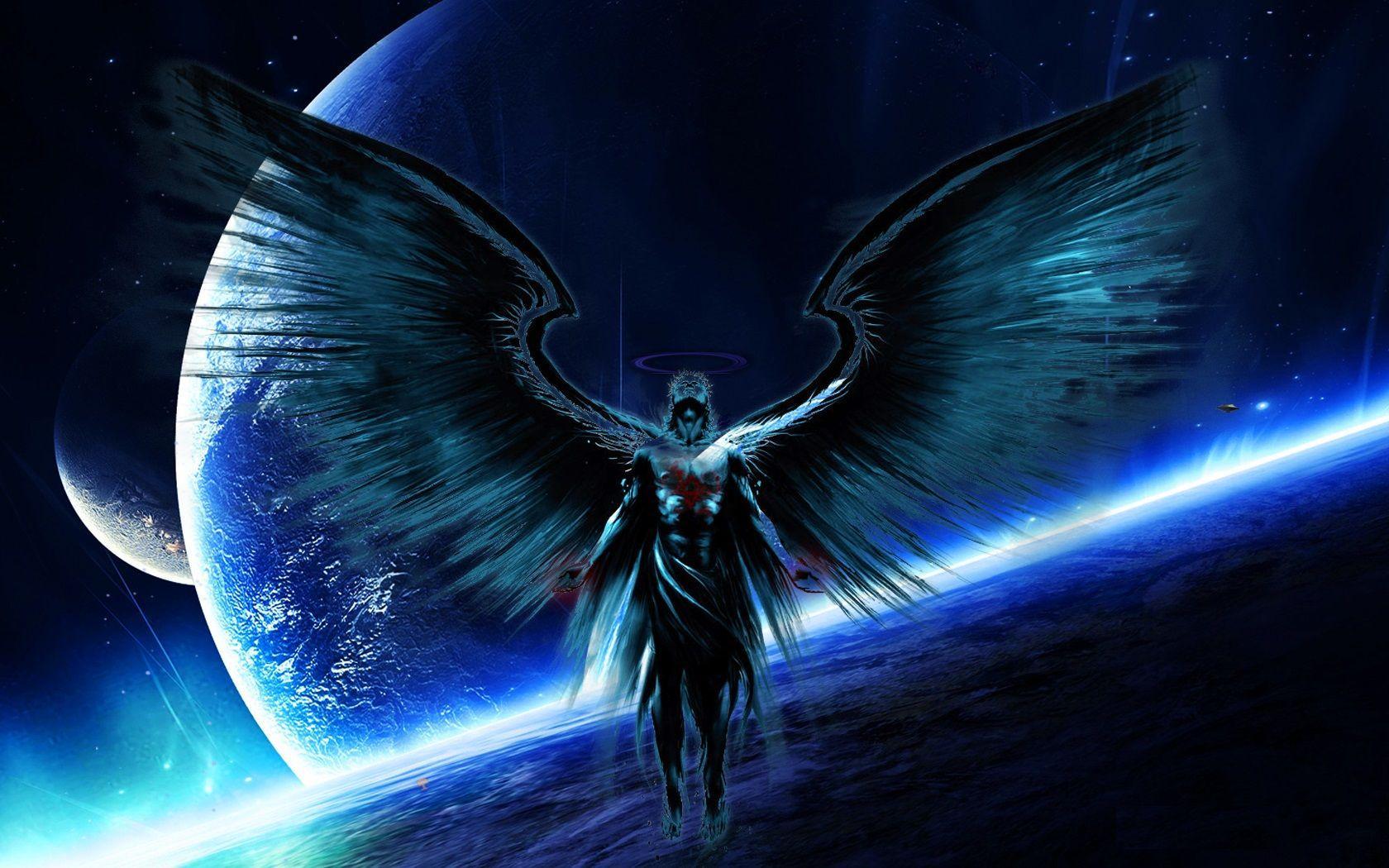 1680x1050 Angels Anime Boy Wallpaper