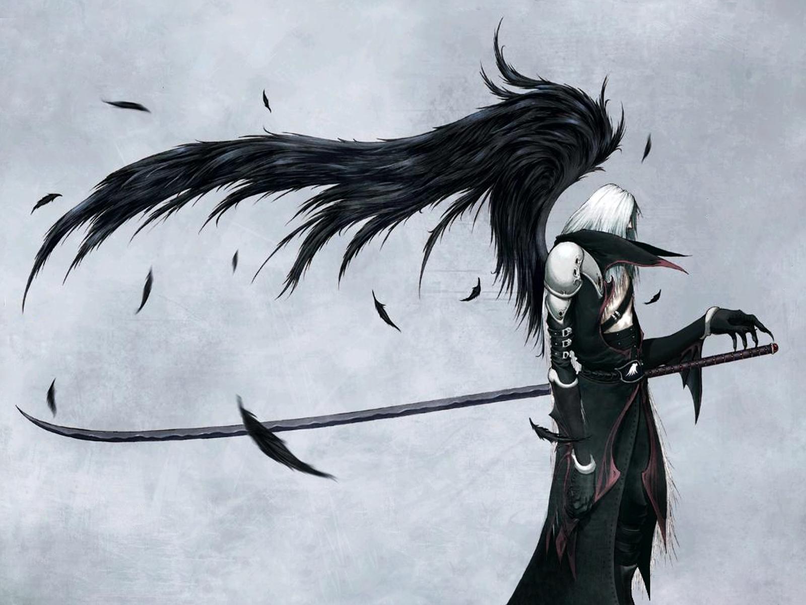 1600x1200 dark angel anime boy