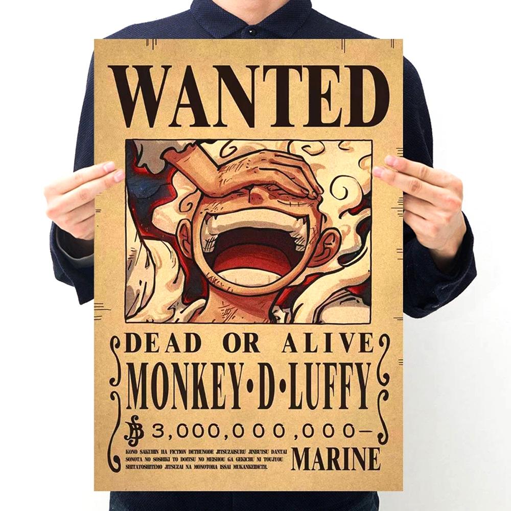 1000x1000 One Piece Wanted Poster Luffy Sticker. Luffy 3 Billion Bounty Poster