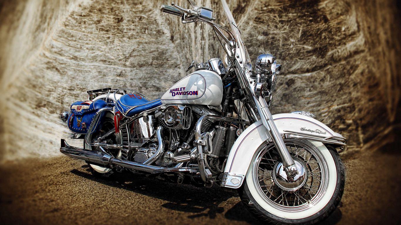 1366x768 Download Wallpaper 1366x768 Harley Davidson, Hdr, Motorcycle Tablet, Laptop HD Background