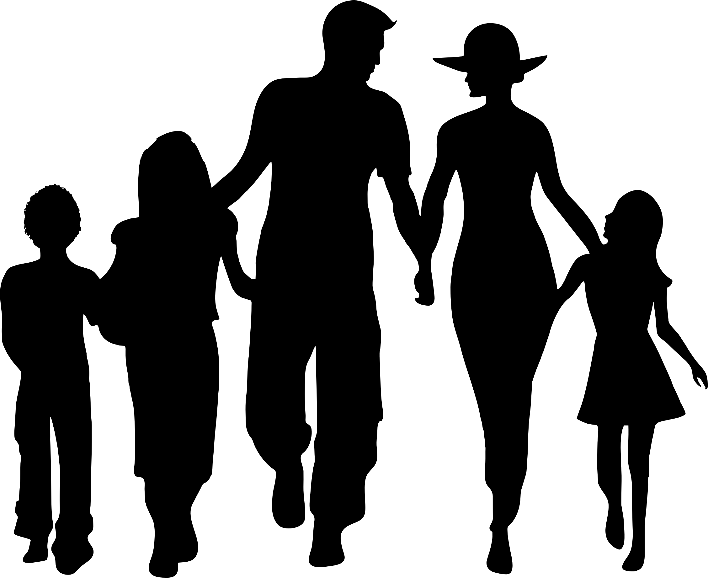 2257x1842 Free Black Family Silhouette, Download Free Black Family Silhouette png image, Free ClipArts on Clipart Library
