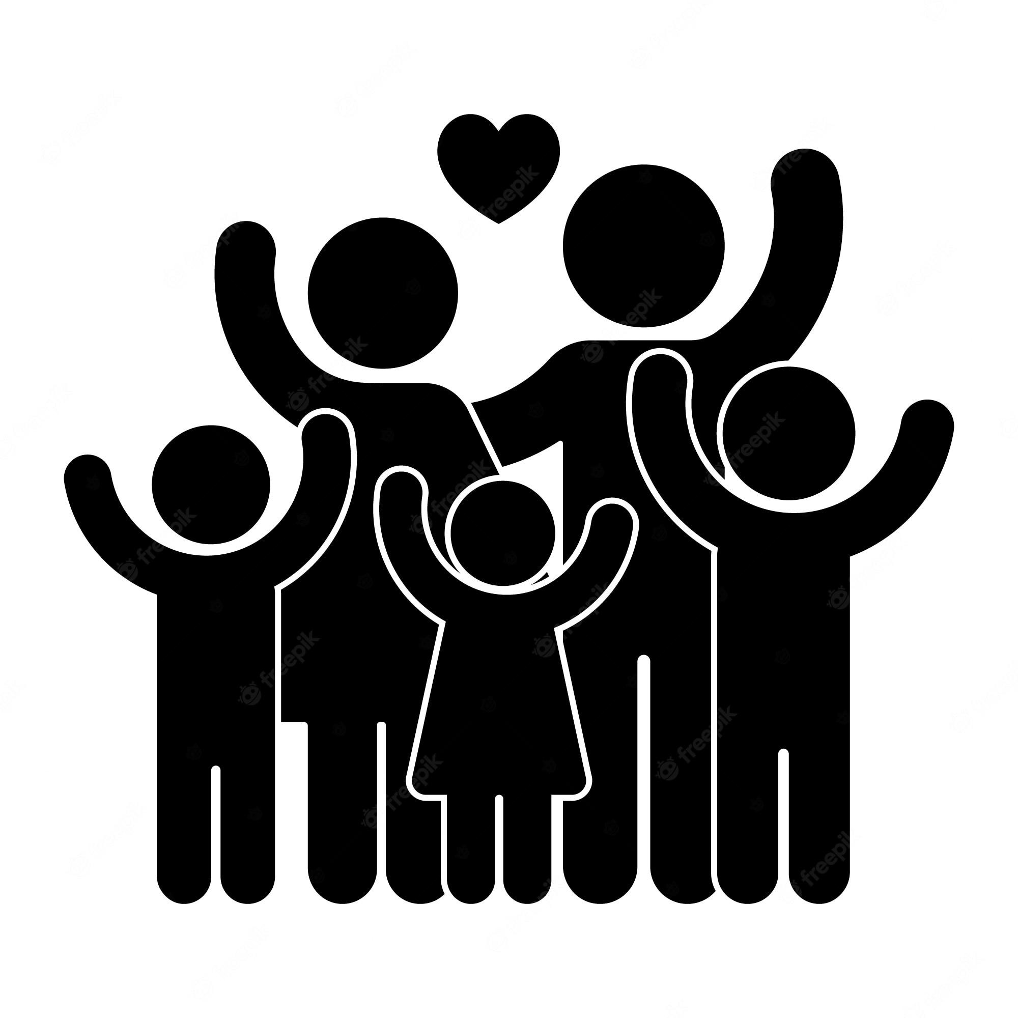 2000x2000 Family Silhouette Image