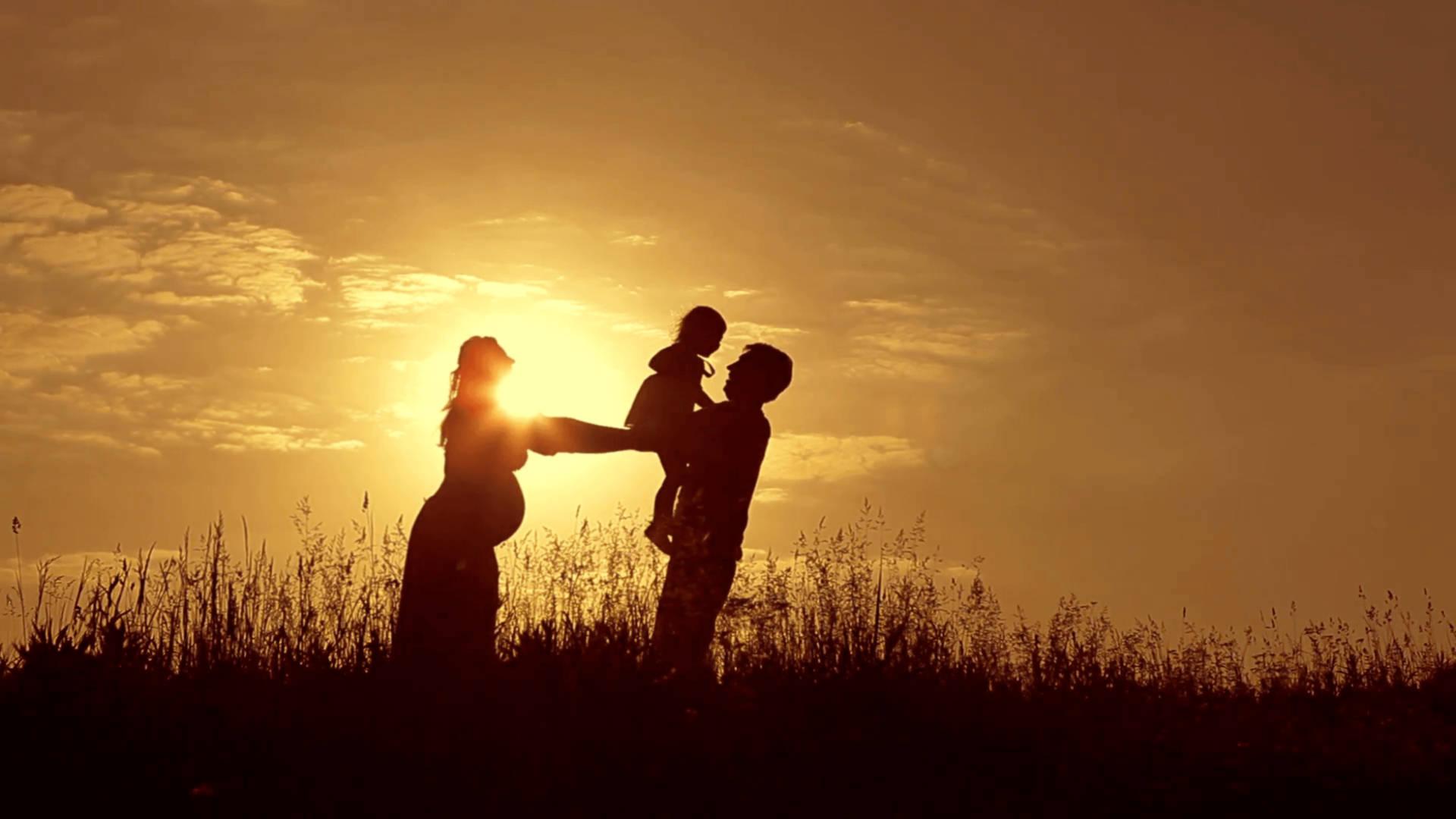 1920x1080 Download Pregnant And Family Silhouette Wallpaper