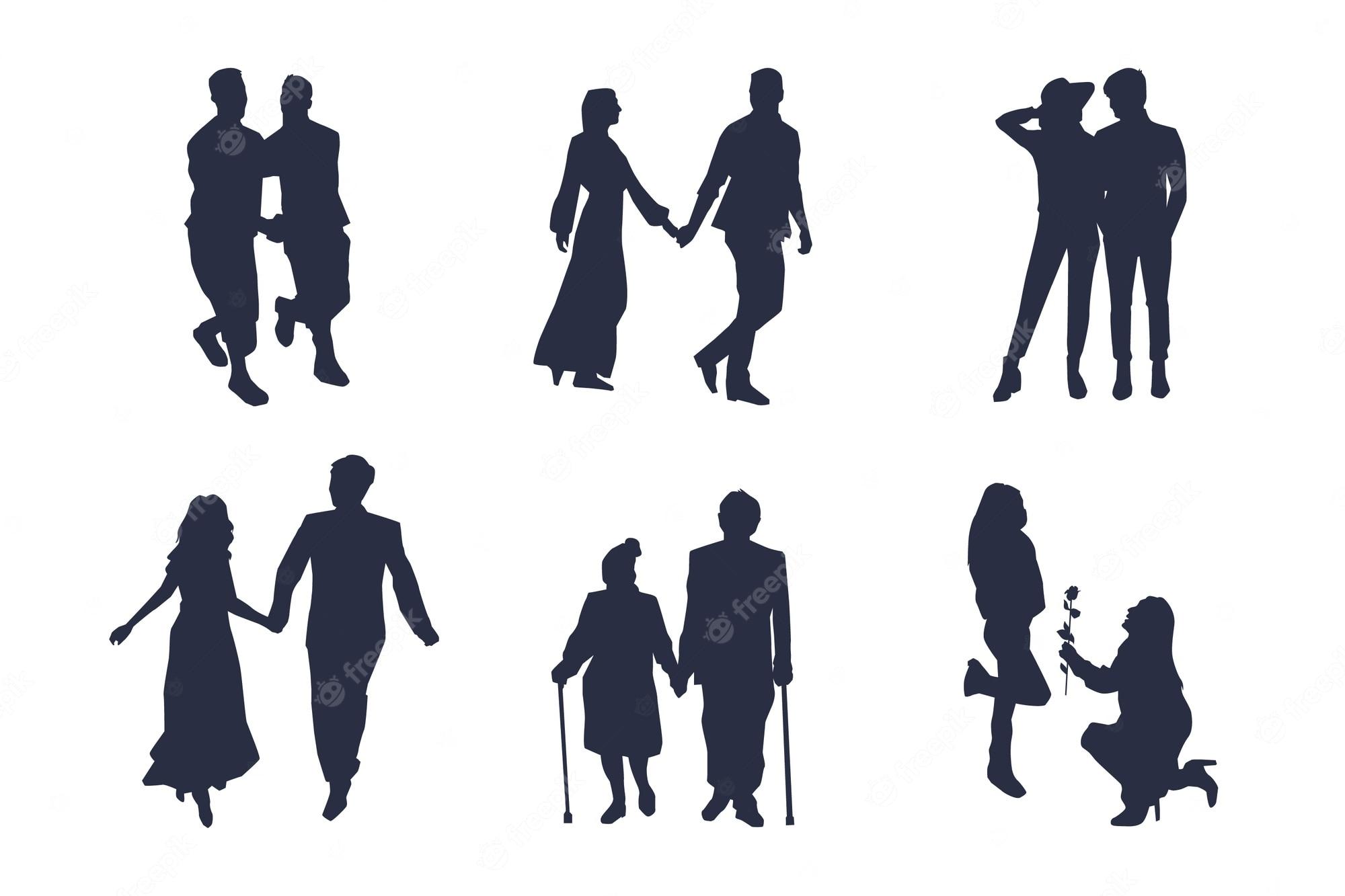2000x1333 Family Walking Silhouette Image