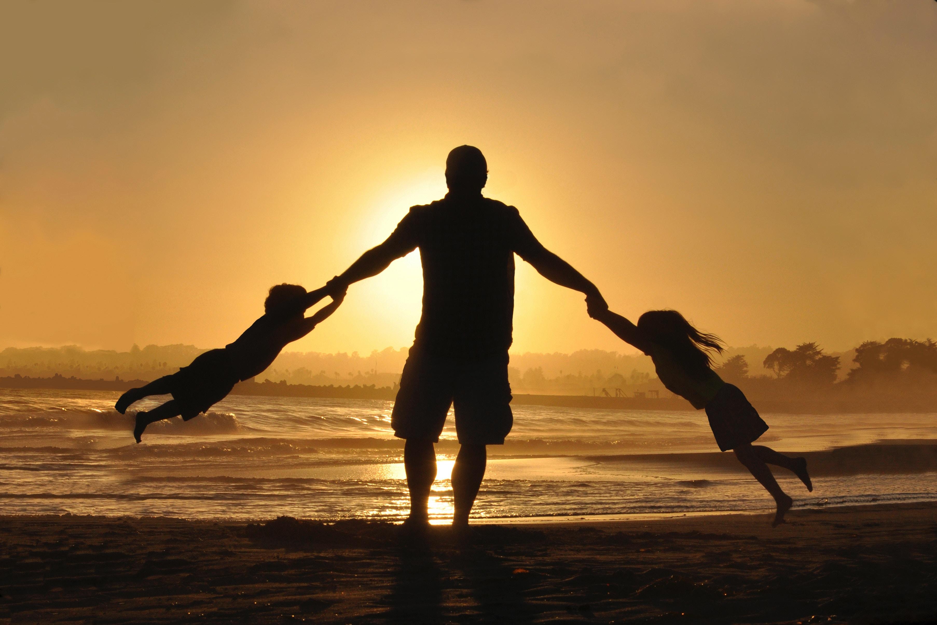 3612x2408 3612x2408 Public domain image, kids, sand, daddy, daughter, vacation, shore, silhouette, sunset, beach, dad, waves, son, father, girl, boy, golden hour, family, children, water, fun Gallery HD Wallpaper