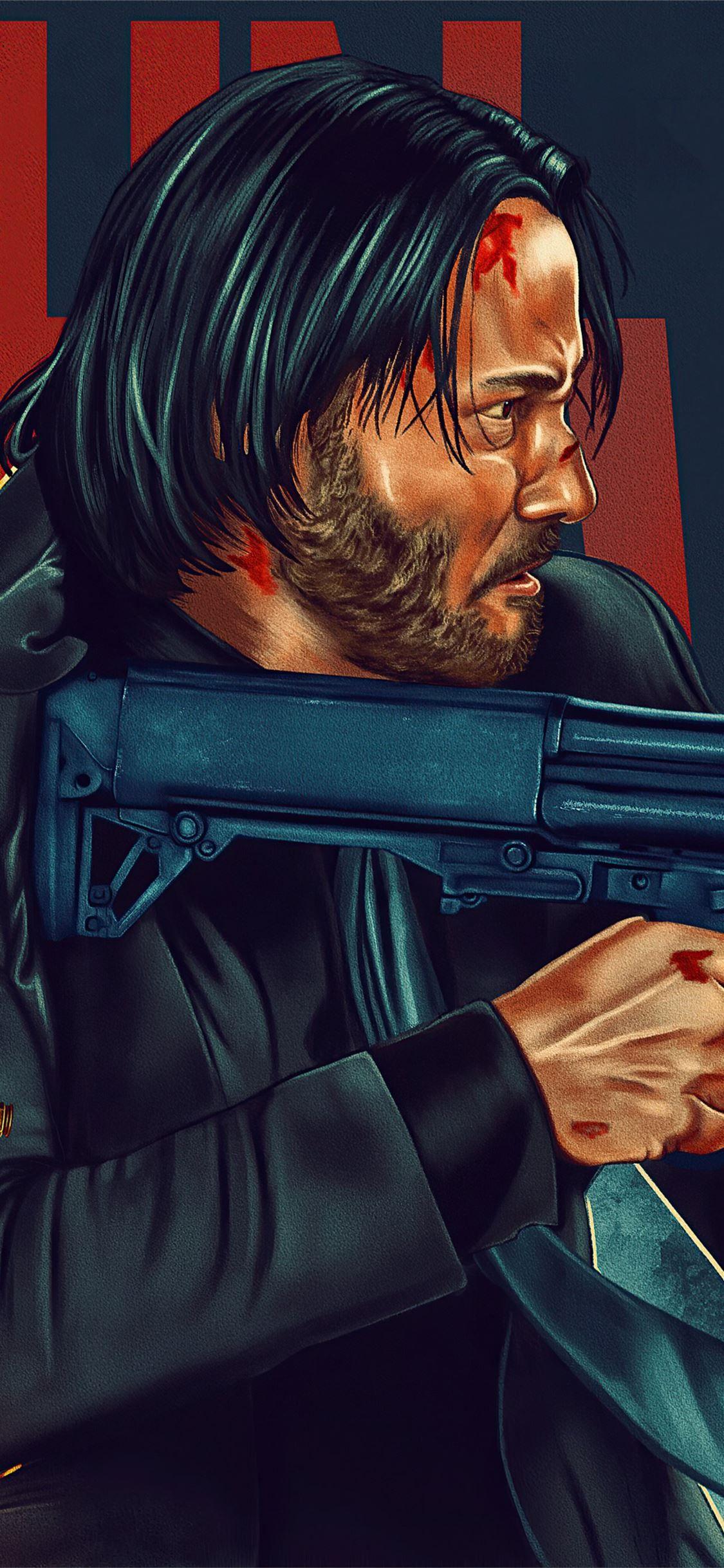 1125x2436 john wick 4k poster #JohnWick #movies k #artwork #Behance #iPhoneXWallpaper. John wick, Poster, John wick hd