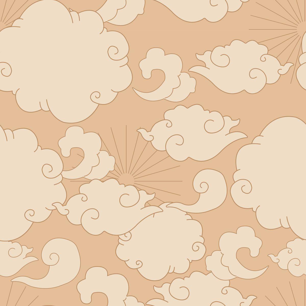 1200x1200 CLASSIC Barocco Clouds Beige Wallpaper.com Wallstickers And Wallpaper Online Store
