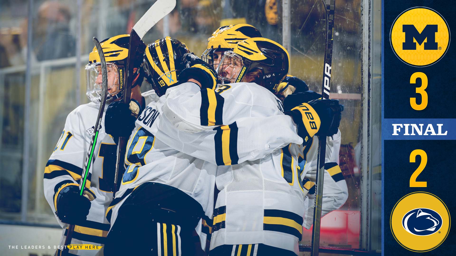 1920x1080 Michigan Hockey Hangs On And Takes This One 3 2 #GoBlue〽️