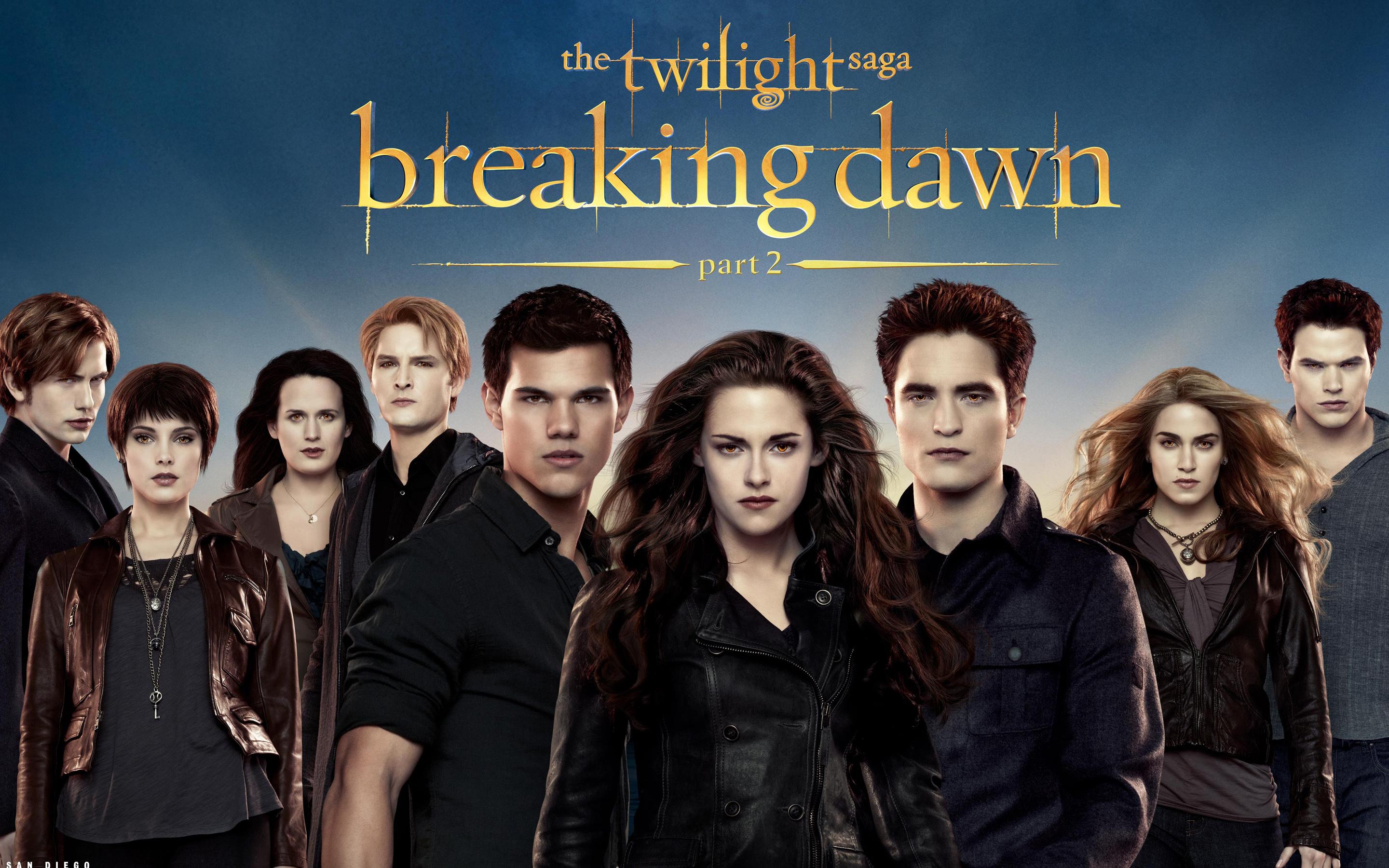 2880x1800 HD desktop wallpaper: Robert Pattinson, Edward Cullen, Kristen Stewart, Taylor Lautner, Movie, Bella Swan, Jacob Black, The Twilight Saga: Breaking Dawn Part 2 download free picture