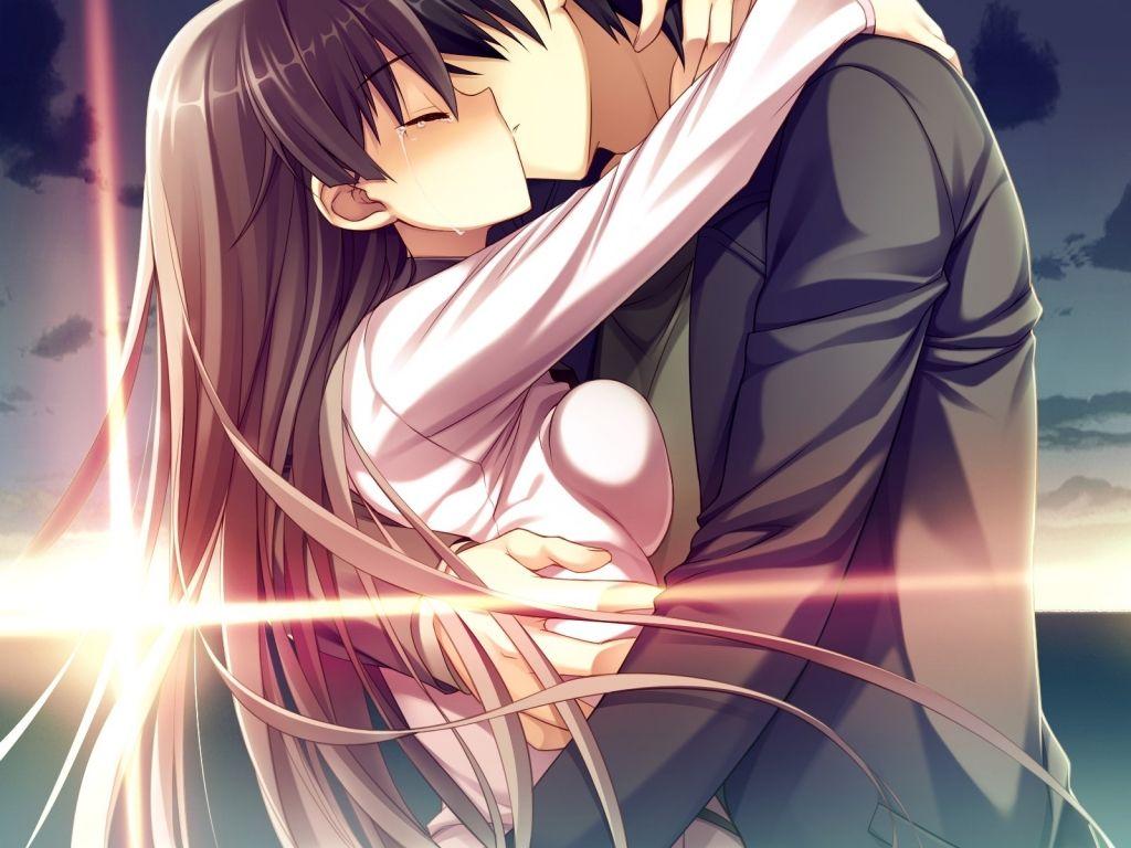 Anime kissing