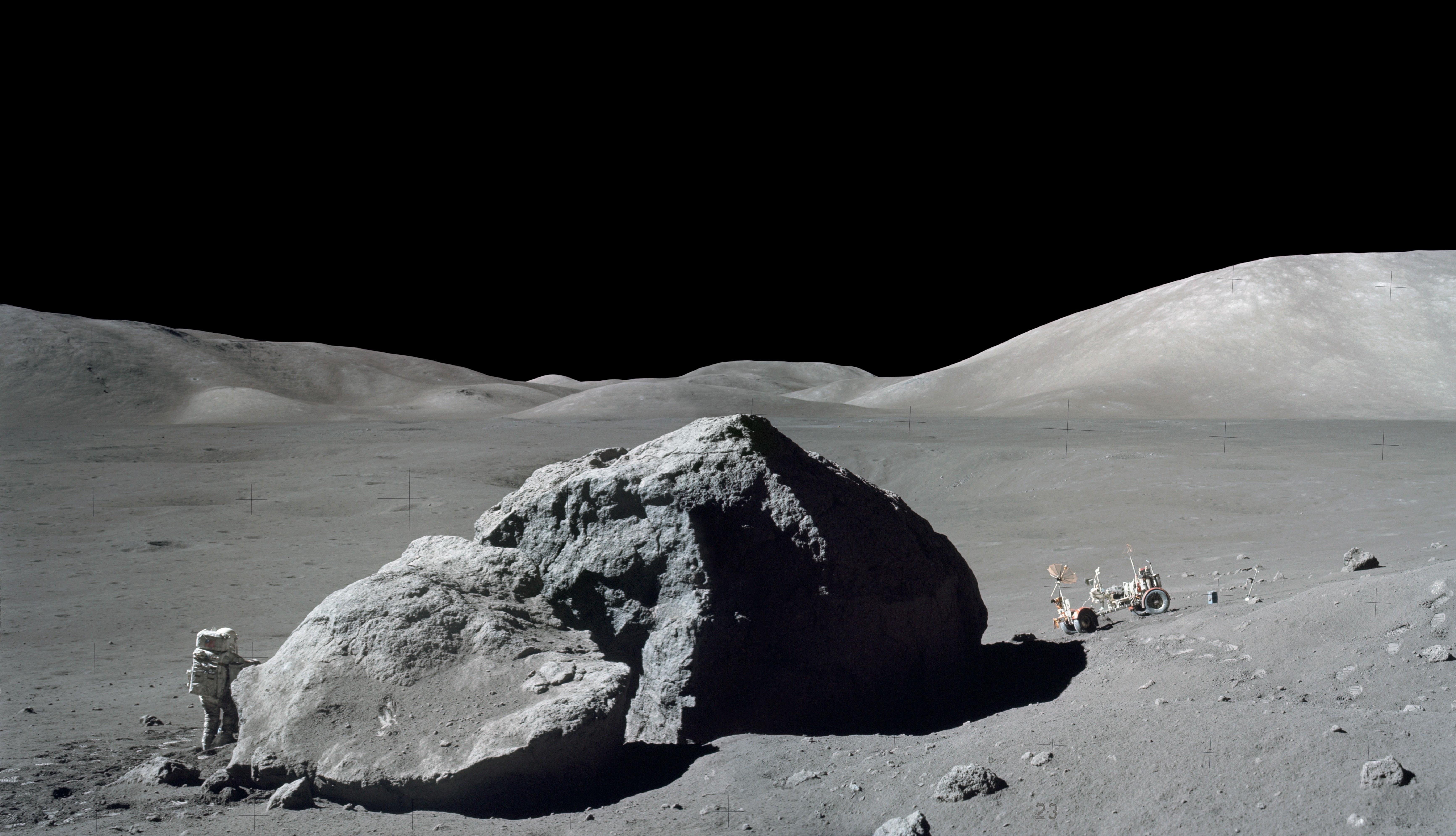 6932x3982 Apollo, Moon, Landscape Wallpaper HD / Desktop and Mobile Background