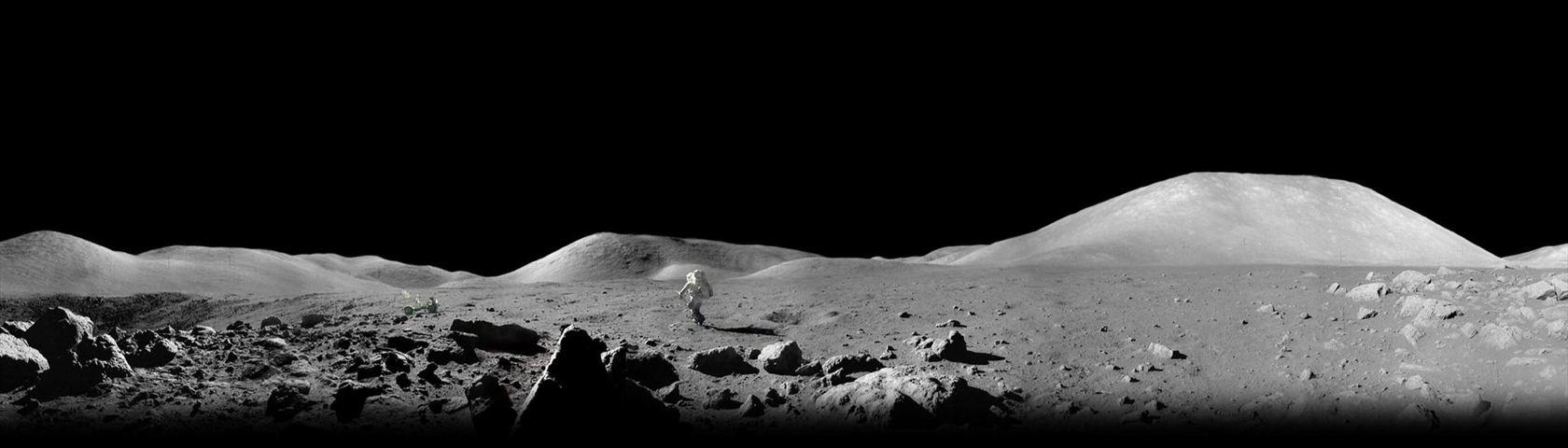 1680x480 Moon Landscape • Image • WallpaperFusion by Binary Fortress Software