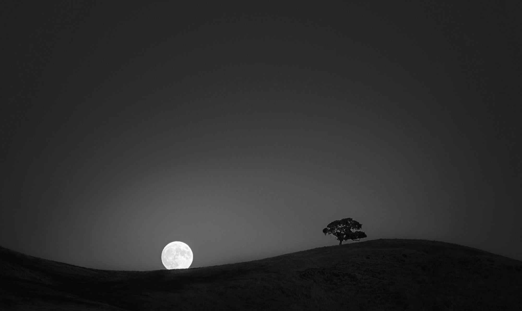 2000x1192 Moon Night HD Landscape Wallpaper, HD Nature 4K Wallpaper, Image, Photo and Background