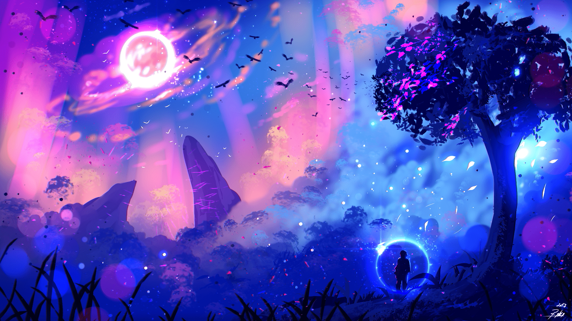 1920x1080 Destiny by ryky. Anime artwork wallpaper, Galaxy wallpaper, Anime scenery wallpaper