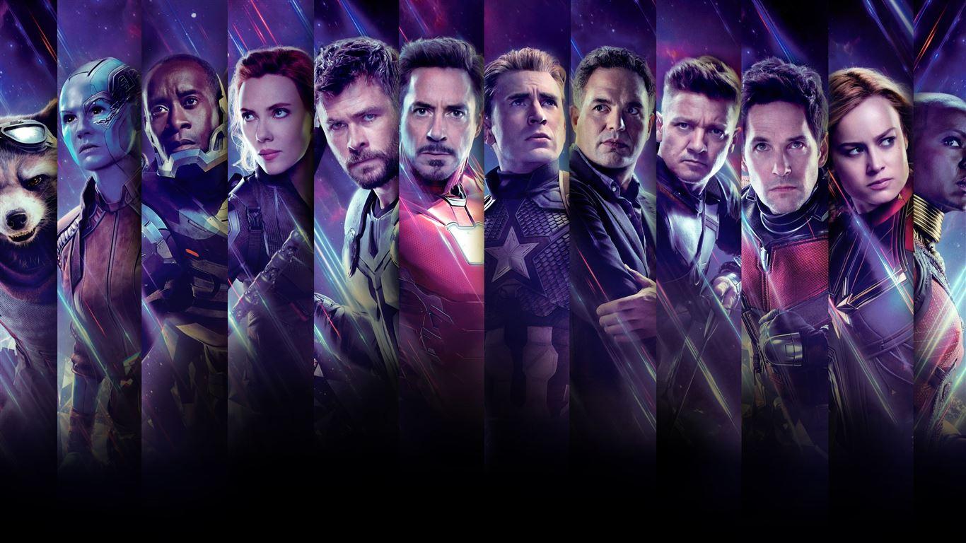 1366x768 avengers end game collage poster 12k MacBook Air Wallpaper Download