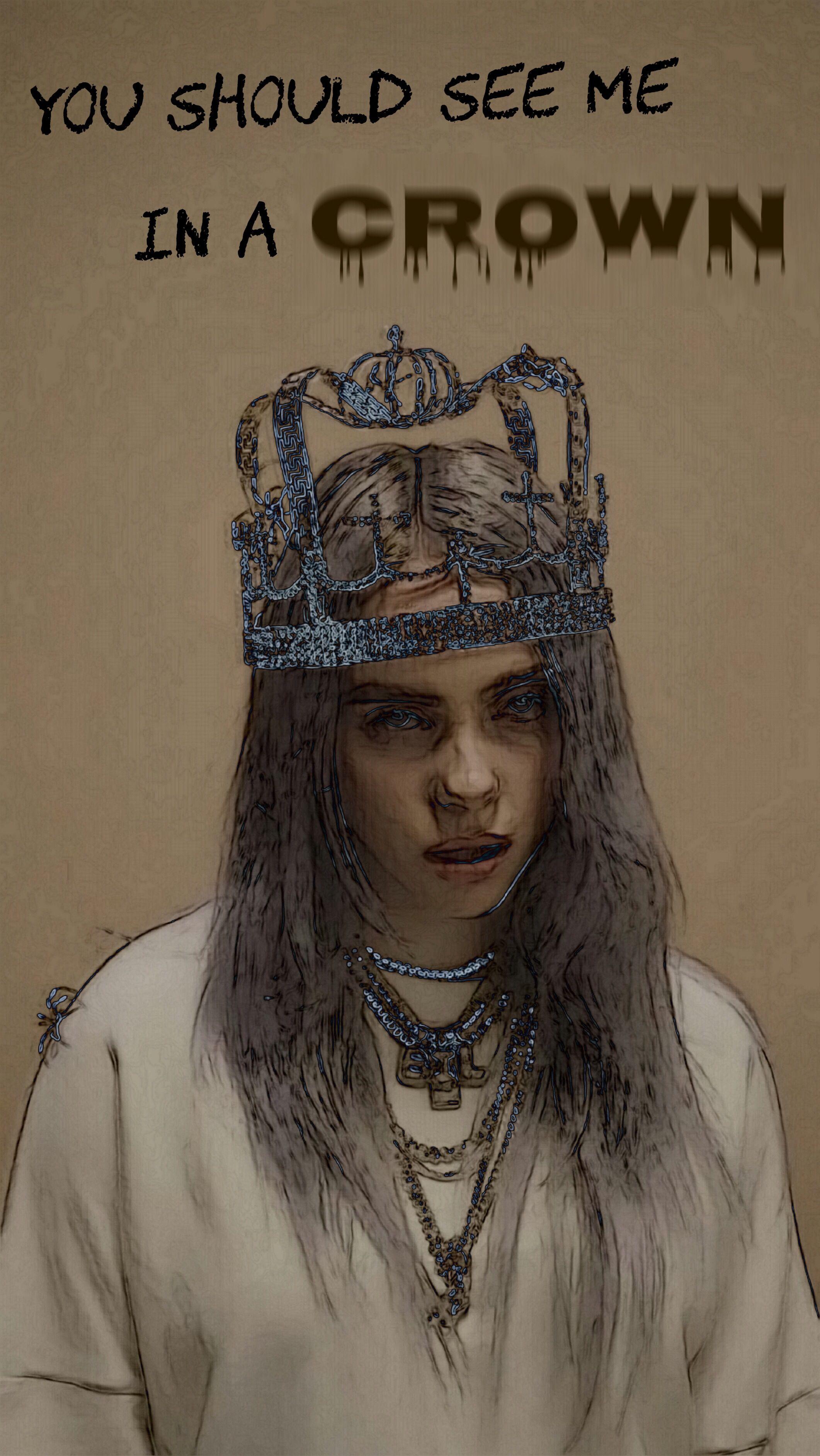2122x3768 Billie Eilish // you should see me in a crown Aesthetic Wallpaper. Billie, Billie eilish, Crown aesthetic