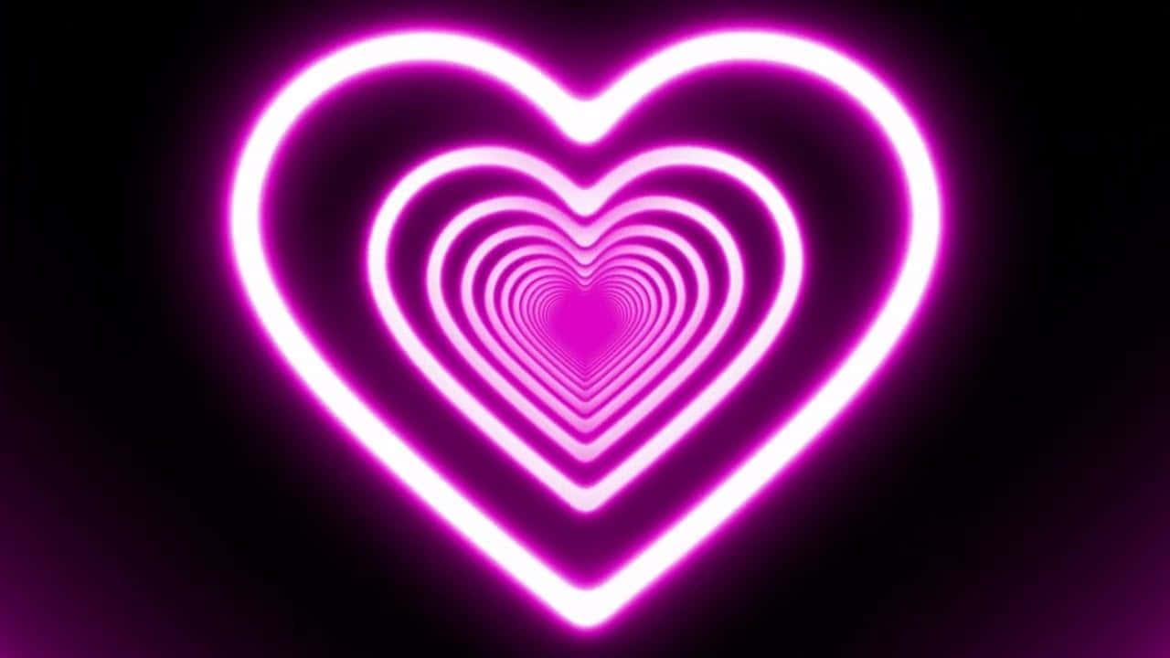 1280x720 Download Neon Heart Wallpaper