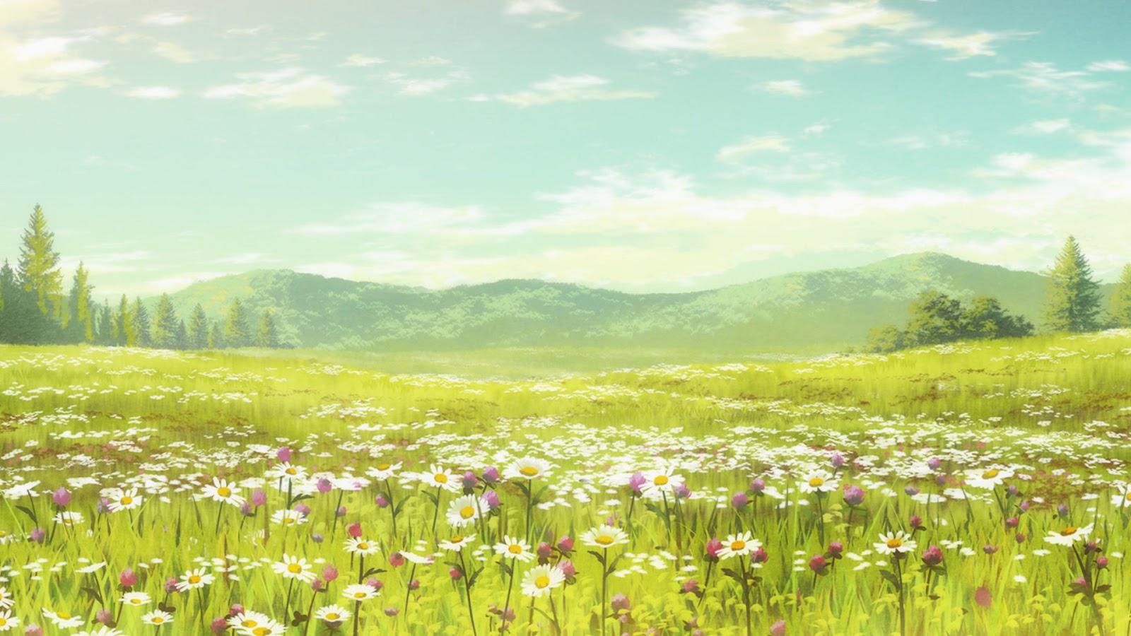Anime Flower Field Wallpapers - Top Free Anime Flower Field Backgrounds ...