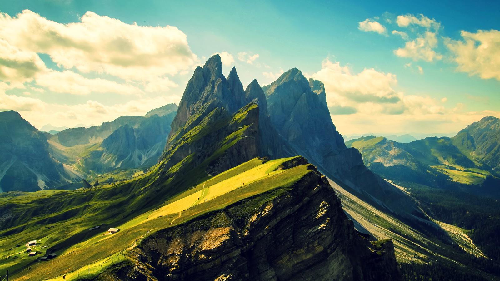1600x900 clouds, Trees, Nature, Hill, Landscape, Mountain Wallpaper HD / Desktop and Mobile Background