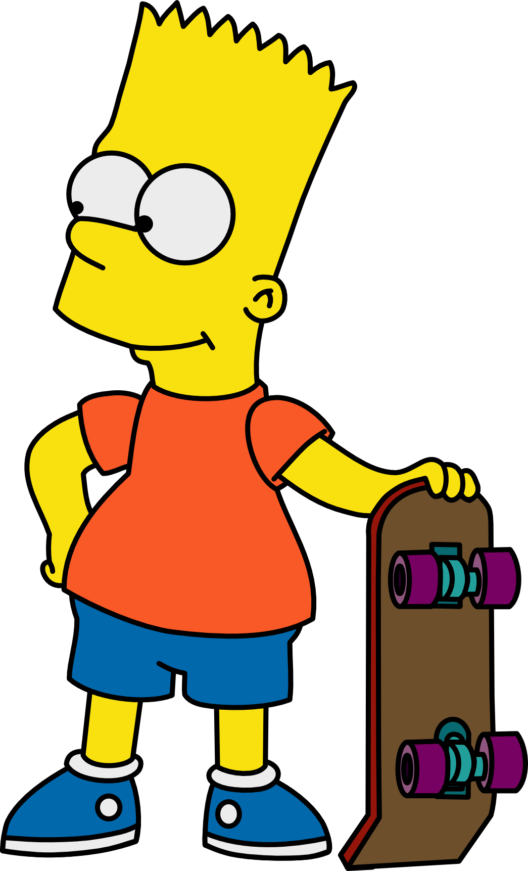 1045x1723 Bart với Skateboard của anh ấy
