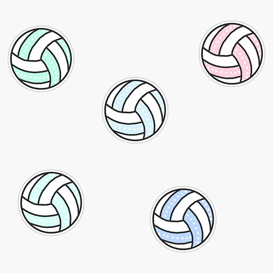 894x894 Cute Volleyball Pack Vinyl Waterproof Sticker Decal Car Laptop Wall Window Bumper Sticker 5