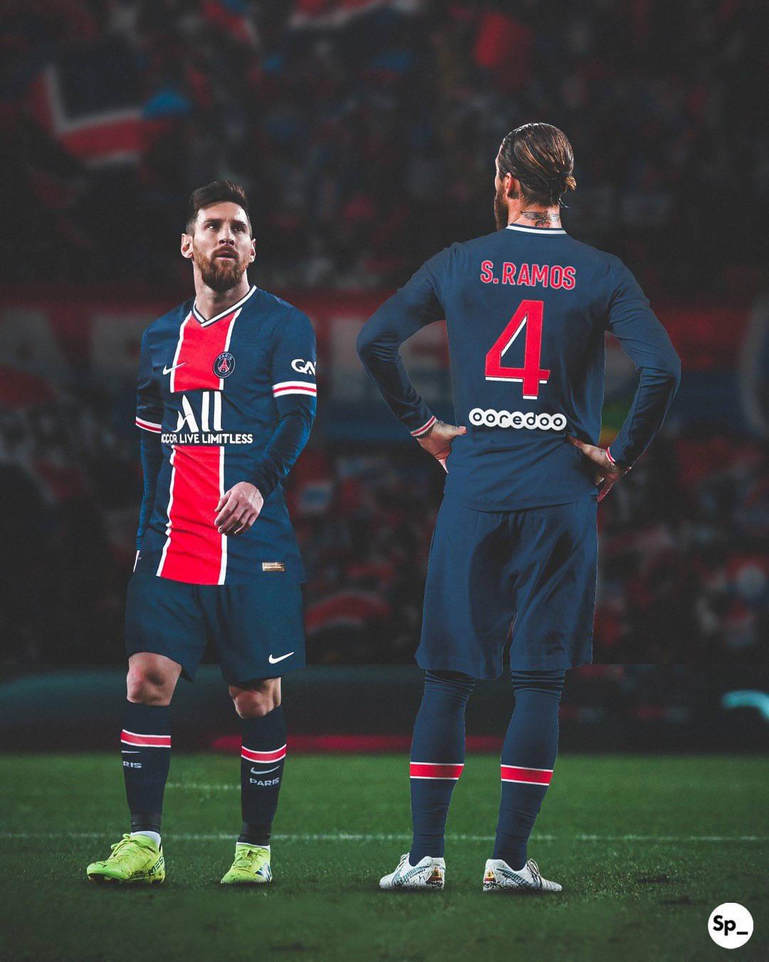 1080x1350 Download Messi And Ramos Psg Wallpaper