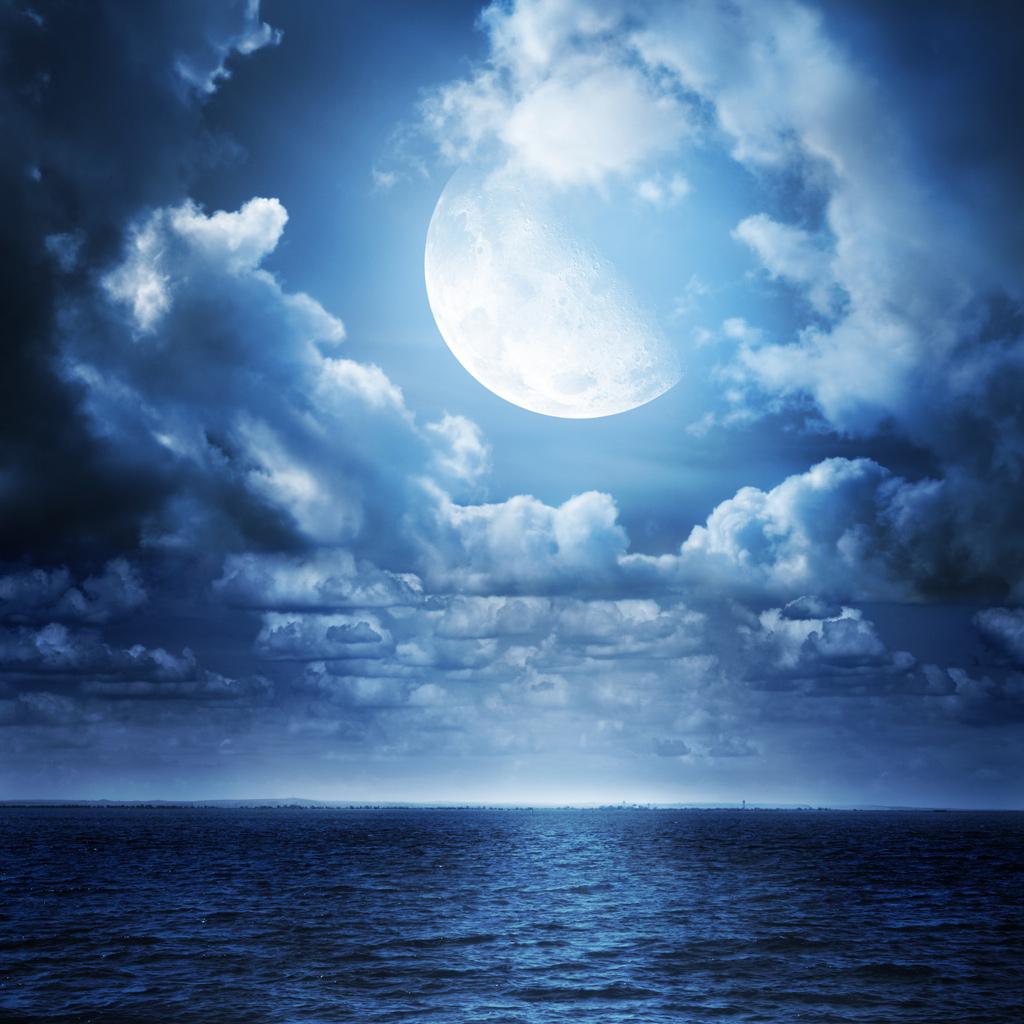 Moon Over Ocean Wallpapers - Top Free Moon Over Ocean Backgrounds ...