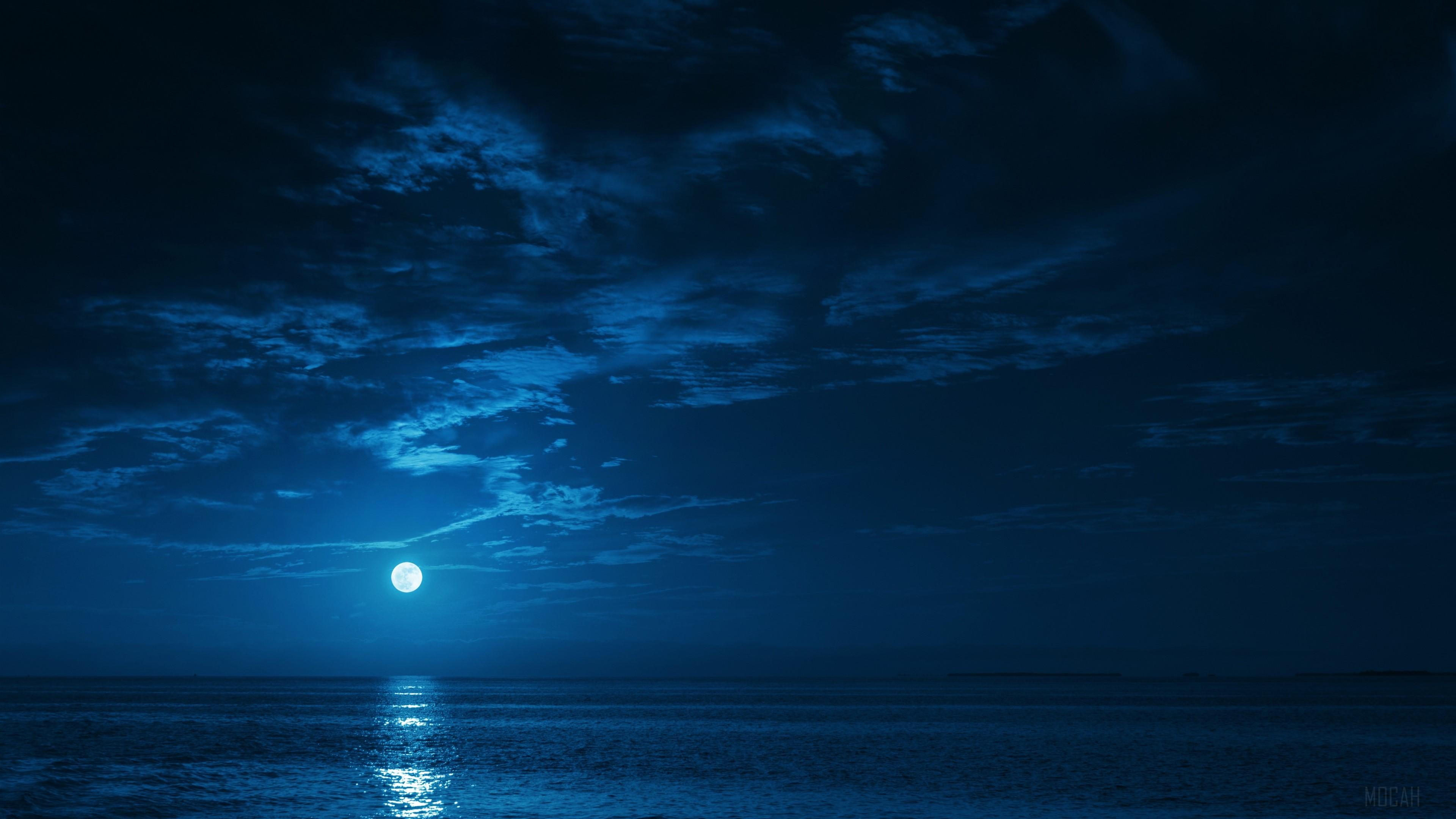 Moon Over Ocean Wallpapers - Top Free Moon Over Ocean Backgrounds ...