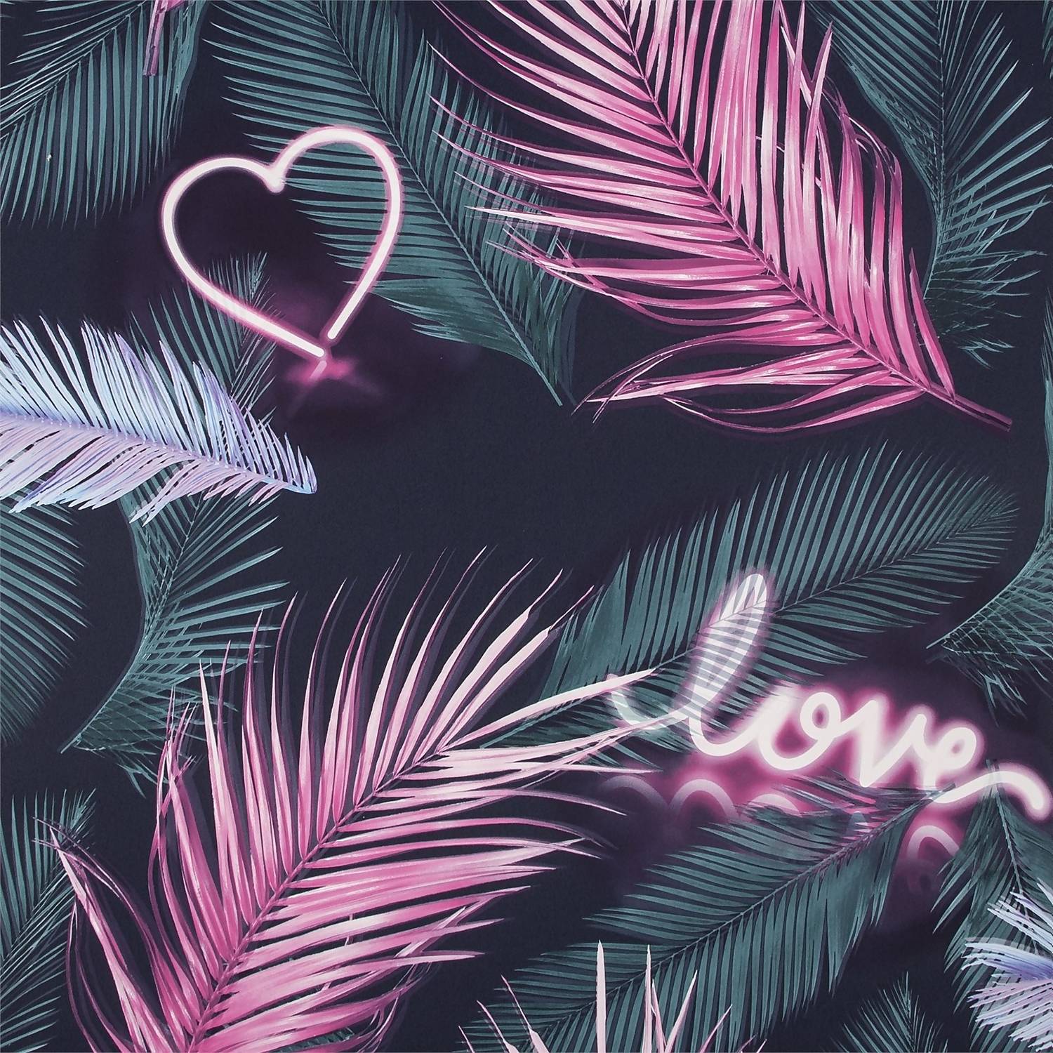 1500x1500 Fresco Neon Love Wallpaper