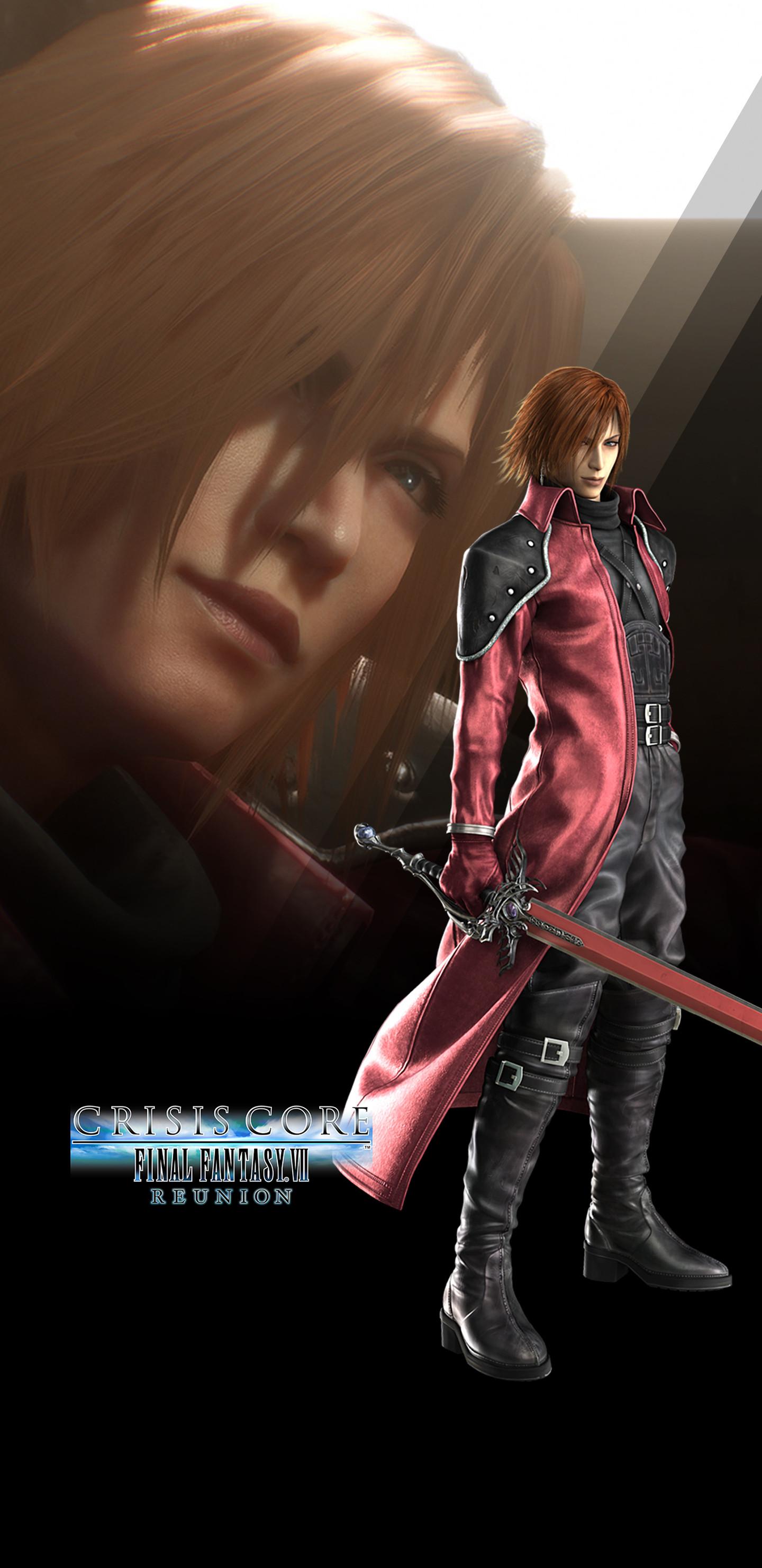 1440x2960 Crisis Core: Final Fantasy VII Genesis Wallpaper with Monocle