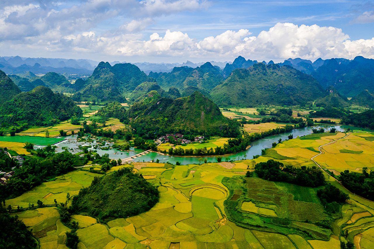 1280x853 Picture Vietnam Cao Bang Nature Mountains Fields Landscape